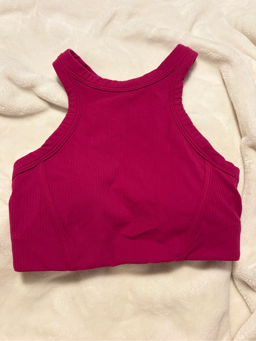 NWOT LULULEMON bright fuchsia bra crop top
